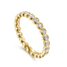 Eternity Band Wedding Ring in 14k Yellow Gold with Round Natural Diamond at Gabriel & Co.