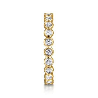 Genevi - 14K Yellow Gold Bezel Diamond Eternity Band