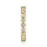 Eternity Band Wedding Ring in 14k Yellow Gold with Round Natural Diamond at Gabriel & Co.