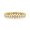 Eternity Band Wedding Ring in 14k Yellow Gold with Round Natural Diamond at Gabriel & Co.