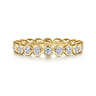 Eternity Band Wedding Ring in 14k Yellow Gold with Round Natural Diamond at Gabriel & Co.