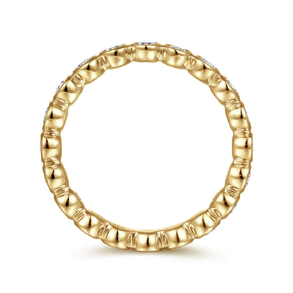 Genevi - 14K Yellow Gold Bezel Diamond Eternity Band