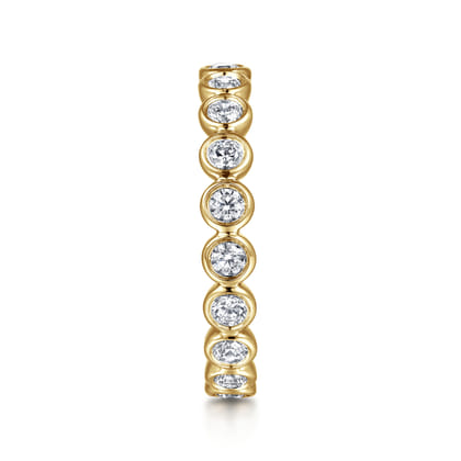Genevi - 14K Yellow Gold Bezel Diamond Eternity Band