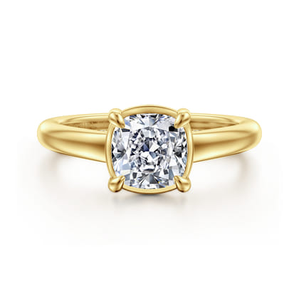 Geo - 14K Yellow Gold Cushion Cut Diamond Engagement Ring