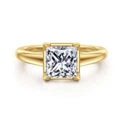 Geo - 14K Yellow Gold Princess Cut Diamond Engagement Ring