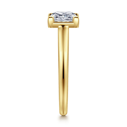 Geo - 14K Yellow Gold Princess Cut Diamond Engagement Ring