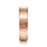 George - 14K Rose Gold 6mm - Hammered Men's Wedding Band