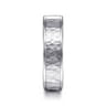 George - 14K White Gold 6mm - Hammered Men's Wedding Band