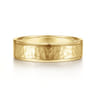 George - 14K Yellow Gold 6mm - Hammered Men's Wedding Band