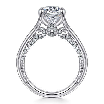 Gia - 14K White Gold Round Diamond Engagement Ring