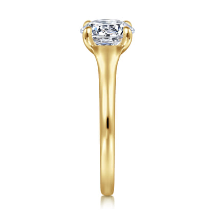 Gia - 14K Yellow Gold Round Diamond Engagement Ring