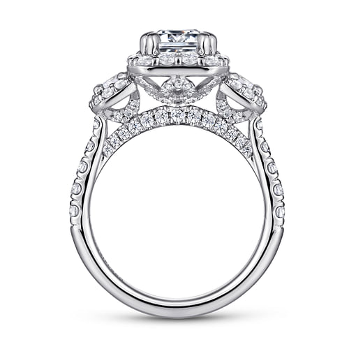 Gibson - 14K White Gold Emerald Cut Diamond Engagement Ring - 1.7 ct - Shot 2