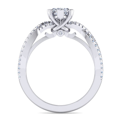 Gina - Platinum Pear Shape Twisted Diamond Engagement Ring