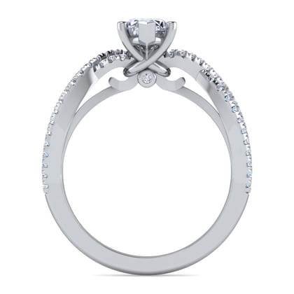 Gina - Platinum Twisted Marquise Shape Diamond Engagement Ring