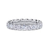 Eternity Band Wedding Ring in 14k White Gold with Round Natural Diamond at Gabriel & Co.