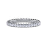 Eternity Band Wedding Ring in 14k White Gold with Round Natural Diamond at Gabriel & Co.