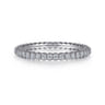 Eternity Band Wedding Ring in 14k White Gold with Round Natural Diamond at Gabriel & Co.