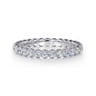 Eternity Band Wedding Ring in 14k White Gold with Round Natural Diamond at Gabriel & Co.