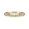 Eternity Band Wedding Ring in 14k Yellow Gold with Round Natural Diamond at Gabriel & Co.
