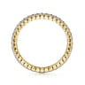 Eternity Band Wedding Ring in 14k Yellow Gold with Round Natural Diamond at Gabriel & Co.