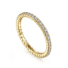 Eternity Band Wedding Ring in 14k Yellow Gold with Round Natural Diamond at Gabriel & Co.