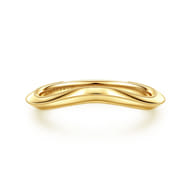 Giselle - Vintage Inspired Curved 14K Yellow Gold Anniversary Band