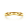 Curved Wedding Ring in 14k Yellow Gold with   at Gabriel & Co.