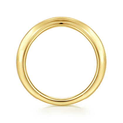 Giselle - Vintage Inspired Curved 14K Yellow Gold Anniversary Band