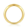 Curved Wedding Ring in 14k Yellow Gold with   at Gabriel & Co.