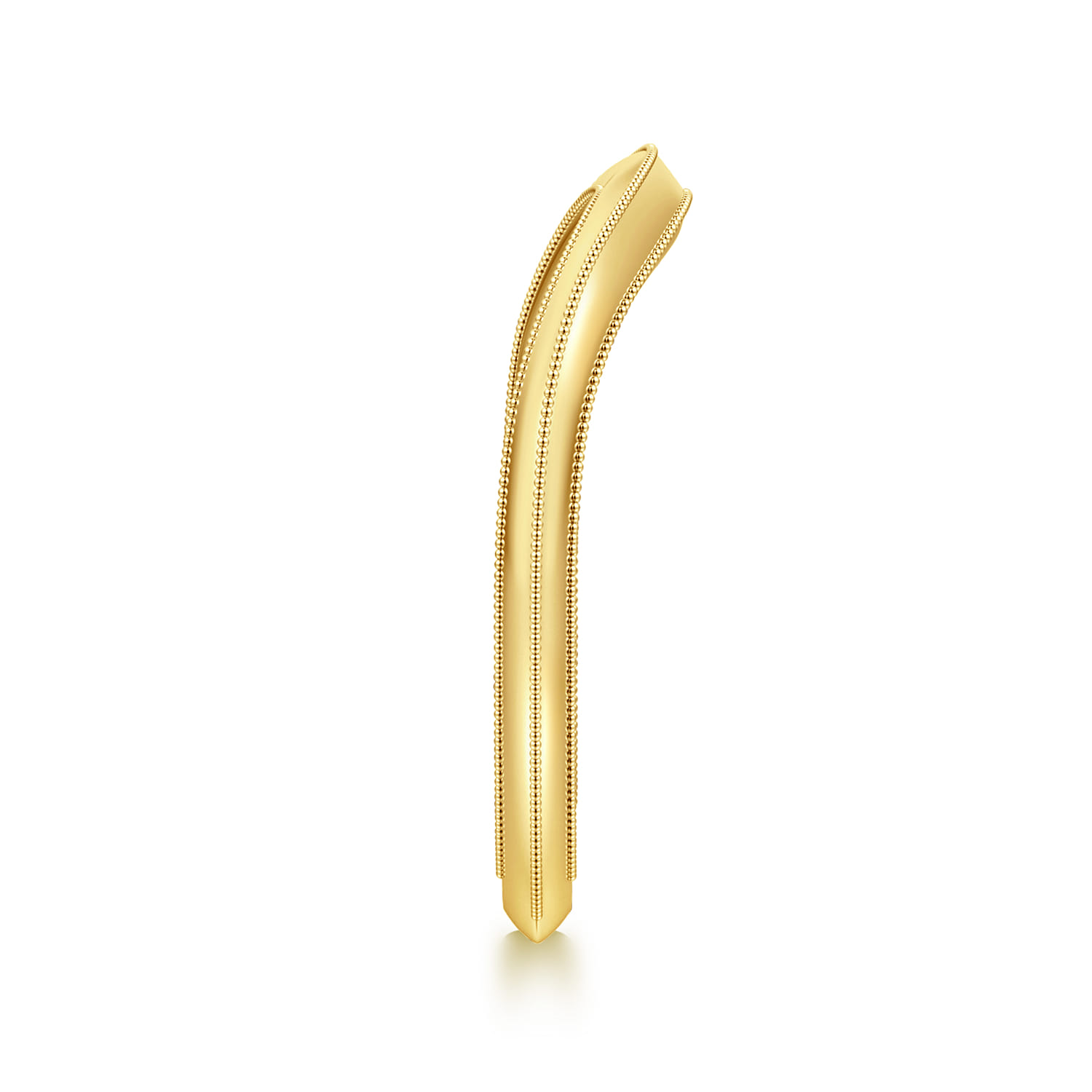 Curved Wedding Ring in 14k Yellow Gold with   at Gabriel & Co. - Shot 4