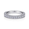 Straight Wedding Ring in 14k White Gold with Round Natural Diamond at Gabriel & Co.