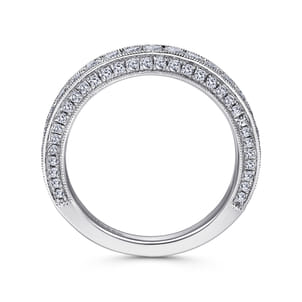 Giulia - 14K White Gold Micro Pave Diamond Wedding Band