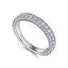 Straight Wedding Ring in 14k White Gold with Round Natural Diamond at Gabriel & Co.