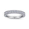 Straight Wedding Ring in 14k White Gold with Round Natural Diamond at Gabriel & Co.