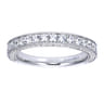 Straight Wedding Ring in 14k White Gold with Round Natural Diamond at Gabriel & Co.