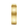 Grayson - 14K Yellow Gold 6mm - Beveled Edge Men's Wedding Band in Satin Finish