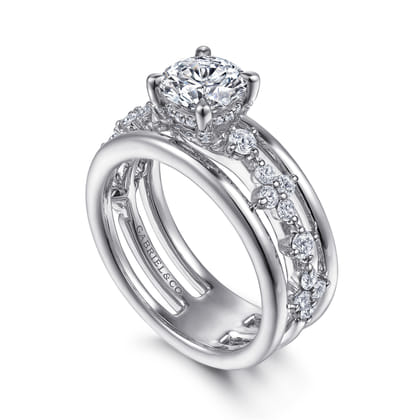Gretchen - 14K White Gold Round Diamond Engagement Ring