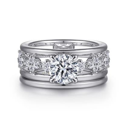 Gretchen - 14K White Gold Round Diamond Engagement Ring