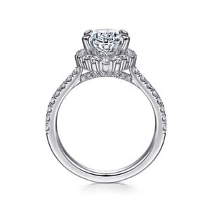 Hamilton - 14K White Gold Oval Halo Diamond Engagement Ring