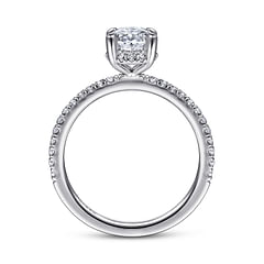 18K White Gold Round Halo Engagement Ring 50576-E-1-2-18KW, Vandenbergs  Fine Jewellery