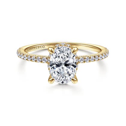 Hart - 14K Yellow Gold Hidden Halo Oval Diamond Engagement Ring