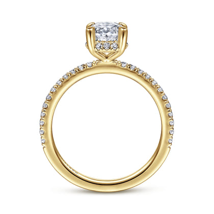 Hart - 14K Yellow Gold Hidden Halo Oval Diamond Engagement Ring