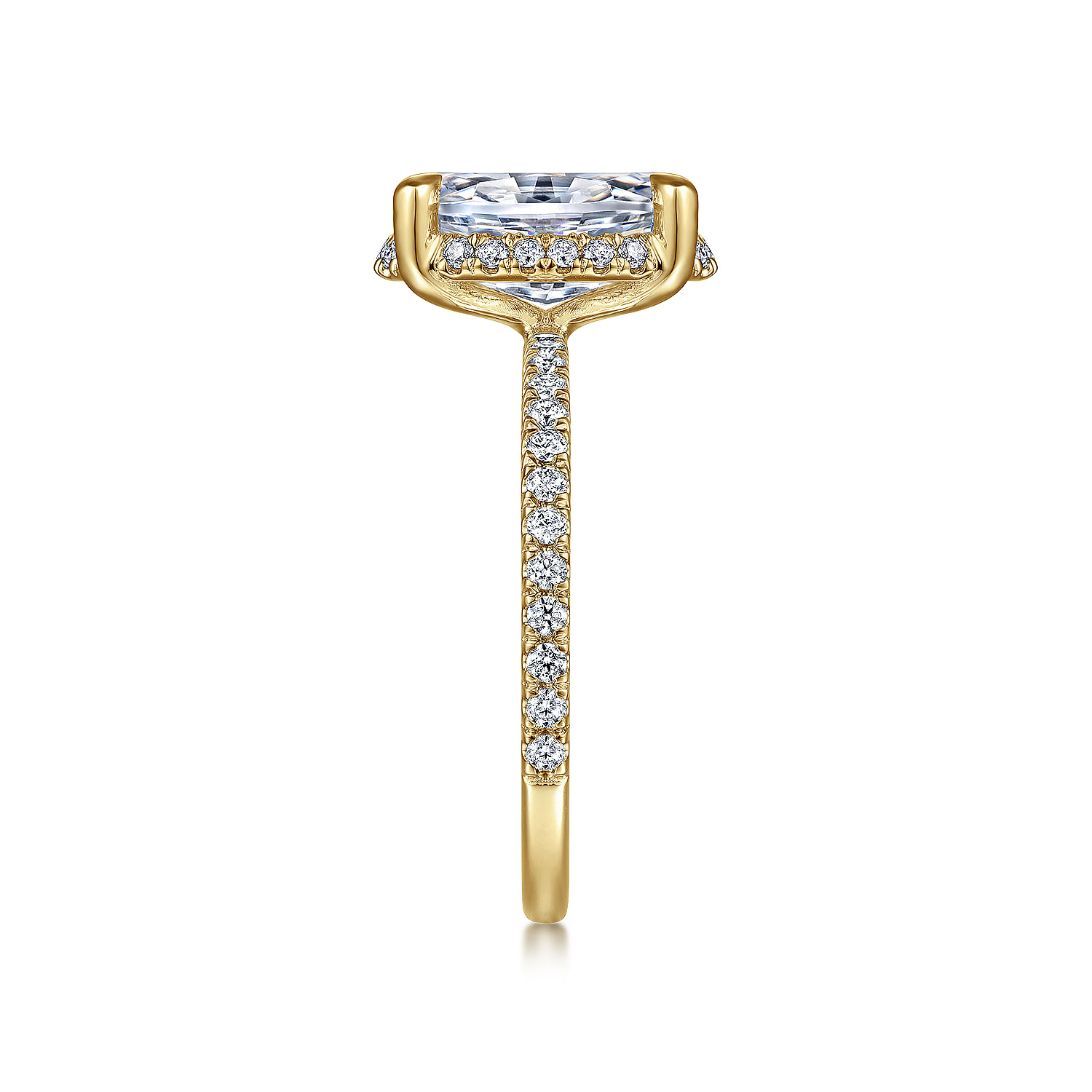 Hart - 14K Yellow Gold Hidden Halo Oval Diamond Engagement Ring