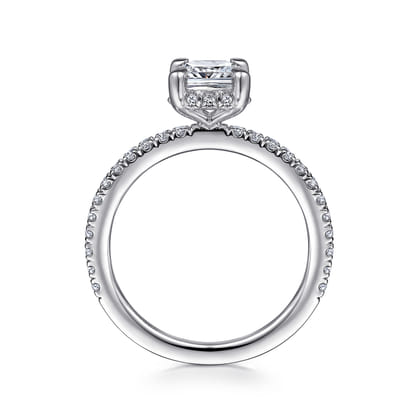 Hart - Platinum Cushion Hidden Halo Diamond Engagement Ring