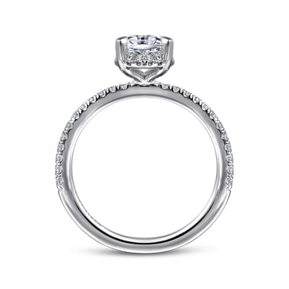 Hart - Platinum Hidden Halo Oval Diamond Engagement Ring
