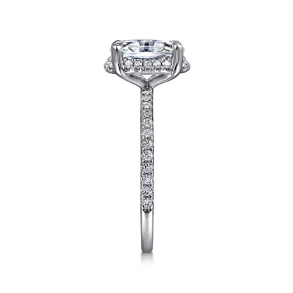 Hart - Platinum Hidden Halo Oval Diamond Engagement Ring