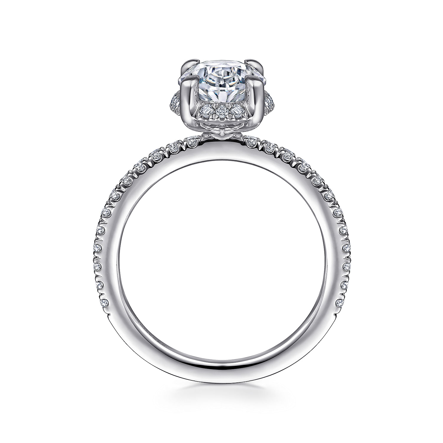 Hart - Platinum Hidden Halo Oval Diamond Engagement Ring