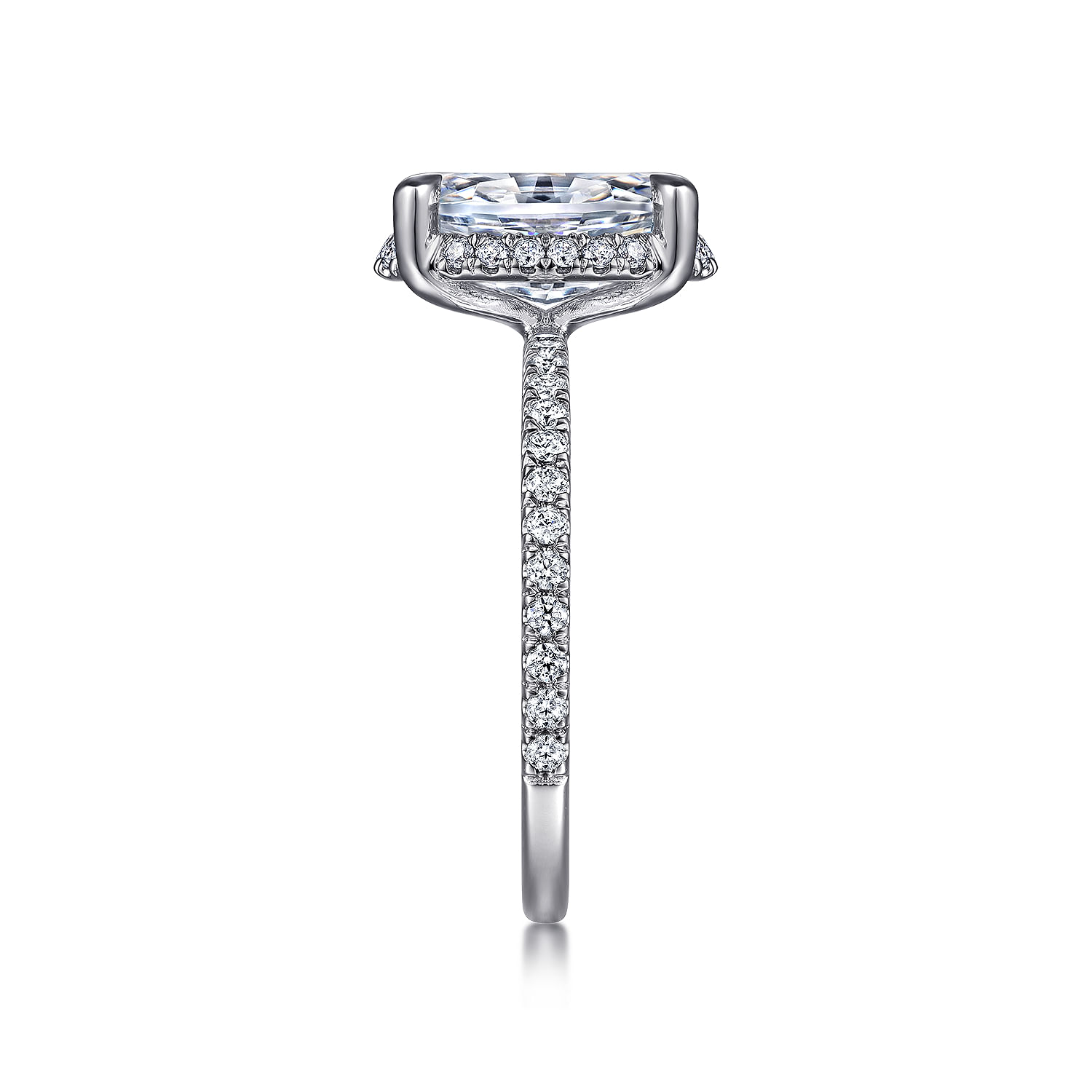 Hart - Platinum Hidden Halo Oval Diamond Engagement Ring
