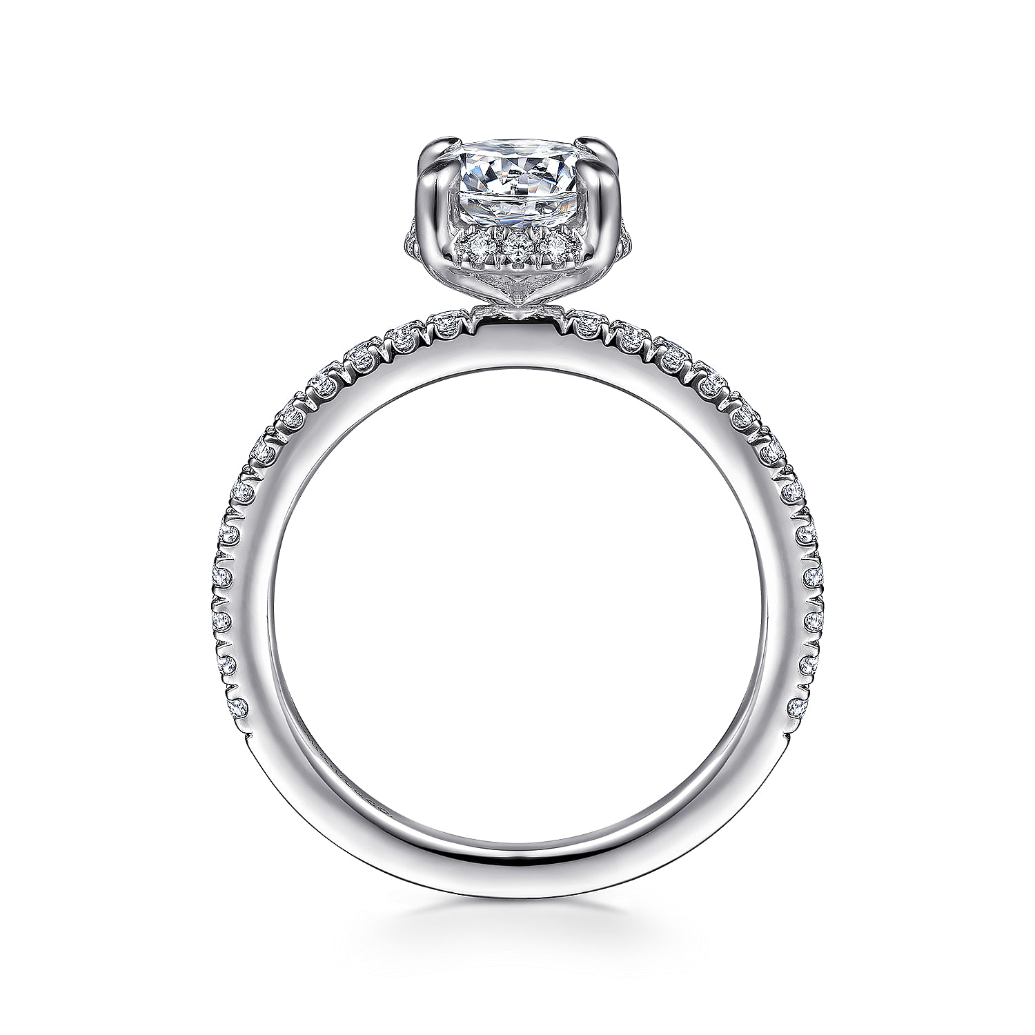 Hart - Platinum Hidden Halo Round Diamond Engagement Ring