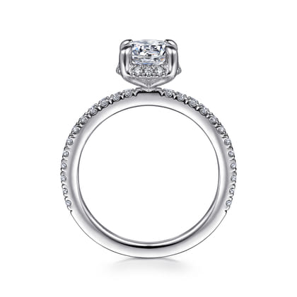 Hart - Platinum Hidden Halo Round Diamond Engagement Ring
